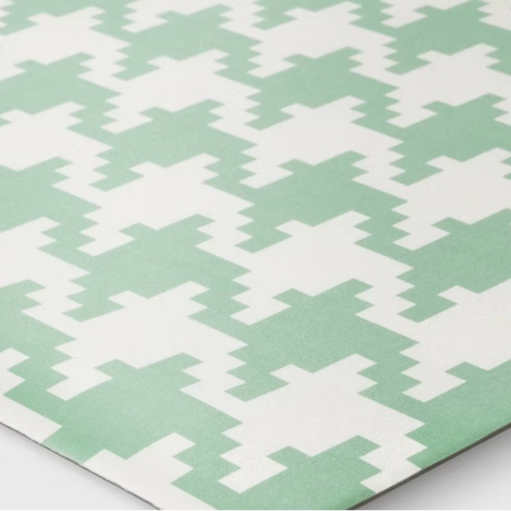 Buy one get one 50% off 
Home Essentials Green and White Geometric Tablecloth